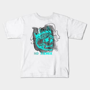 Skull King abstract collage Kids T-Shirt